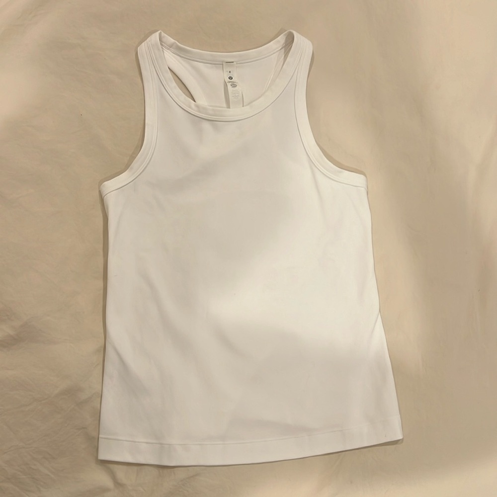 Lululemon Align Waist Length Racerback Tank Top - white 4